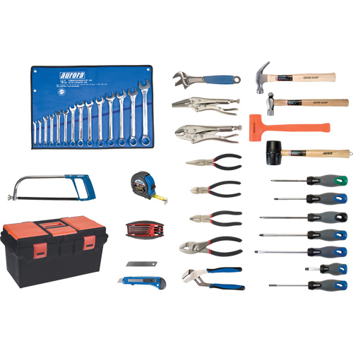 Deluxe Tool Set with Plastic Tool Box, 56 Pieces Brunswick Fyr & Safety