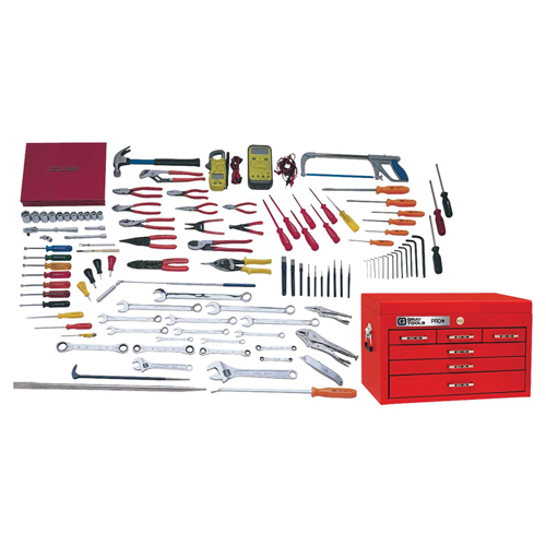 Electricians Master Set With Top Chest, 114 Pieces Brunswick Fyr & Safety