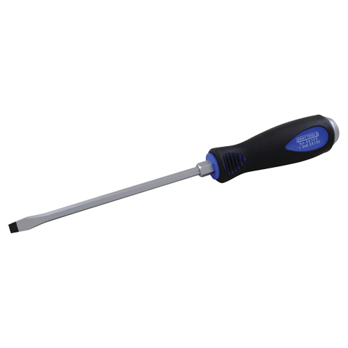 Slotted Screwdriver, 1/4", 10-1/4" L, Cushion Grip Handle Brunswick Fyr & Safety