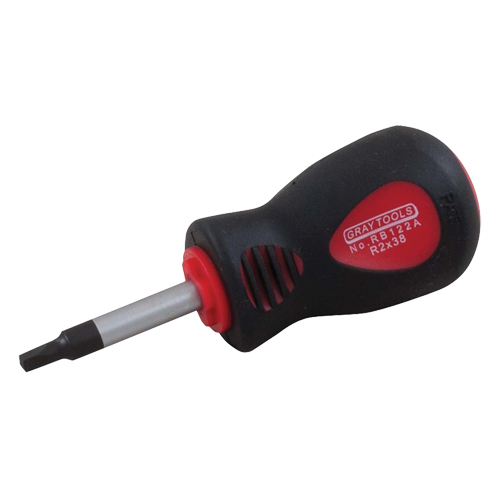 Square Recess Screwdriver, #0 Tip, Round, 4" L, Cushion Grip Handle Brunswick Fyr & Safety