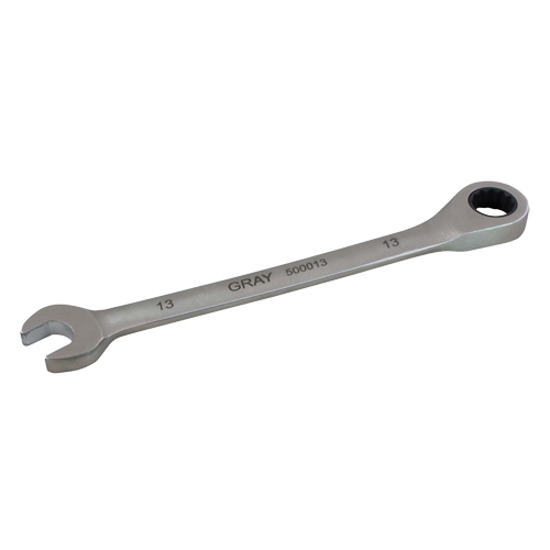 Combination Fixed Head Ratcheting Wrench, 12 Point, 8 mm, Stainless Steel Finish Brunswick Fyr & Safety