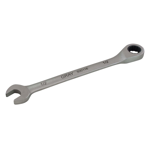Combination Fixed Head Ratcheting Wrench, 12 Point, 5/16", Stainless Steel Finish Brunswick Fyr & Safety