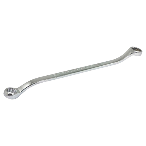 Box End Wrench, 12 Point, 12 mm x 13 mm, 15° Offset, Chrome Finish Brunswick Fyr & Safety