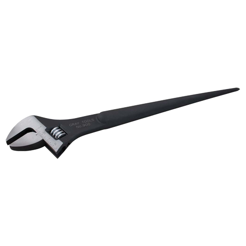 Structural Adjustable Wrench, 15" L, 1-3/4" Max Width, Black Oxide Brunswick Fyr & Safety