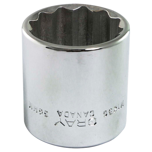 Socket, 13 mm, 1/2" Drive, 12 Points Brunswick Fyr & Safety