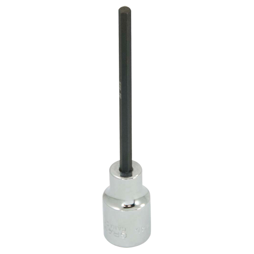 Extra Long Bit Socket, 4 mm x 4" L, 3/8" Drive Brunswick Fyr & Safety