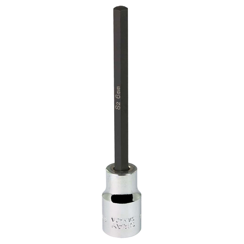 Extra Long Bit  Socket, 6 mm x 4" L, 3/8" Drive Brunswick Fyr & Safety