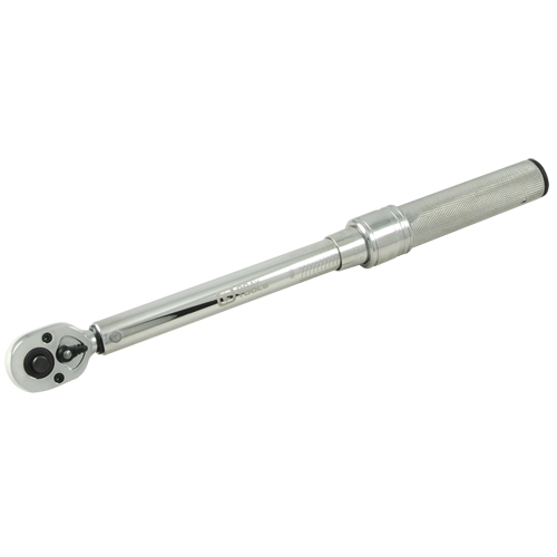 Micrometer Torque Wrench, Click, 3/8" Square Drive, 30 - 250 in-lbs. Brunswick Fyr & Safety