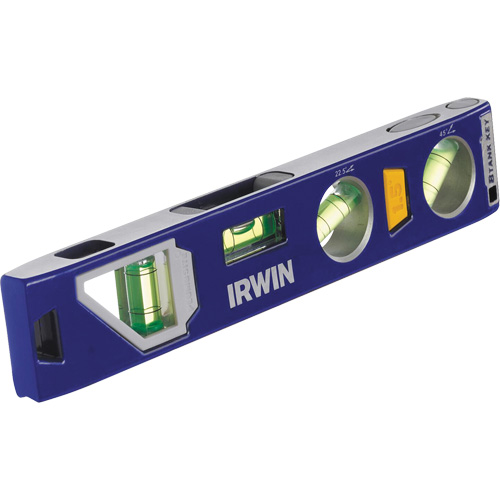 250 Series Heavy-Duty Torpedo Level, 9" L, Aluminum, 4 Vials, Magnetic Brunswick Fyr & Safety