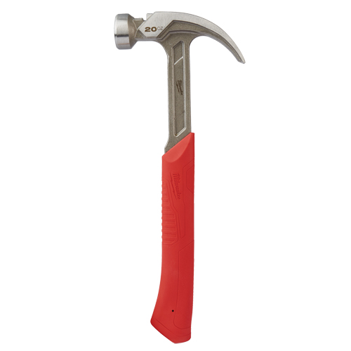 Marteau &agrave; panne incurv&eacute;e et face lisse, 20 oz, Prise en Acier plein, 14" lo Brunswick Fyr & Safety