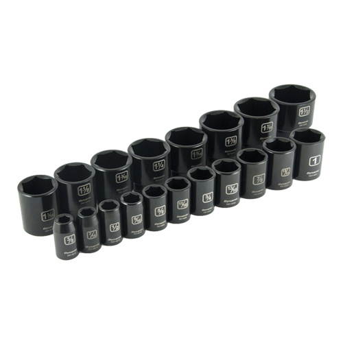 SAE Socket Set, 19 Pcs, Impact, 1/2" Drive Size Brunswick Fyr & Safety