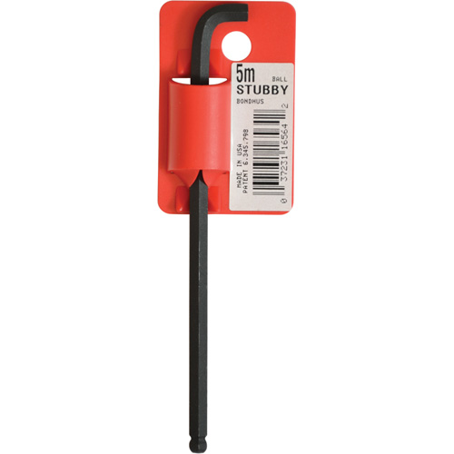 Long-Arm Hex Key Wrench, Ball End, 5 mm x 119 mm L, L Shape Brunswick Fyr & Safety