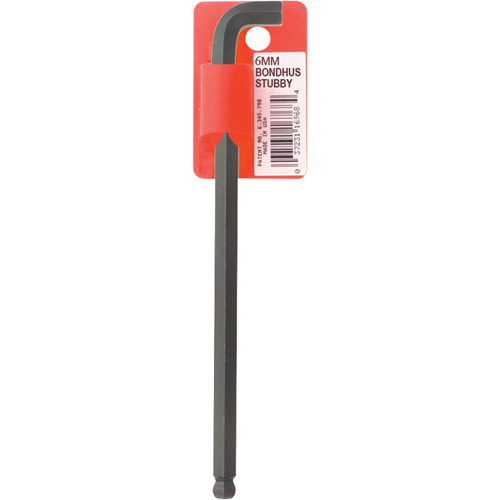 Long-Arm Hex Key Wrench, Ball End, 6 mm x 139 mm L, L Shape Brunswick Fyr & Safety