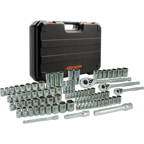 Socket Set with Accessories, 89 Pcs, Deep Brunswick Fyr & Safety