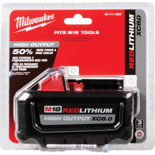 M18 Redlithium High Output XC8.0 Battery Pack, Lithium-Ion, 18 V, 8.0 Ah Brunswick Fyr & Safety