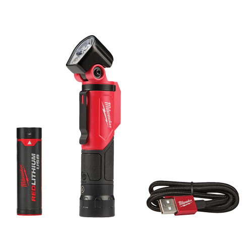 Lampe de poche pivotante USB, DEL, 500 lumens, Piles Rechargeable Brunswick Fyr & Safety
