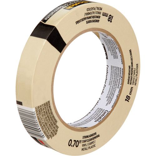 Scotch&reg; Contractor Grade Masking Tape 2020, 18 mm (3/4") x 55 m (180'), Beige Brunswick Fyr & Safety