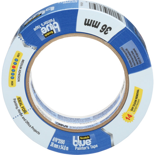 ScotchBlue Original Painter's Tape 2090, 36 mm (1-2/5") x 55 m (180'), Blue Brunswick Fyr & Safety