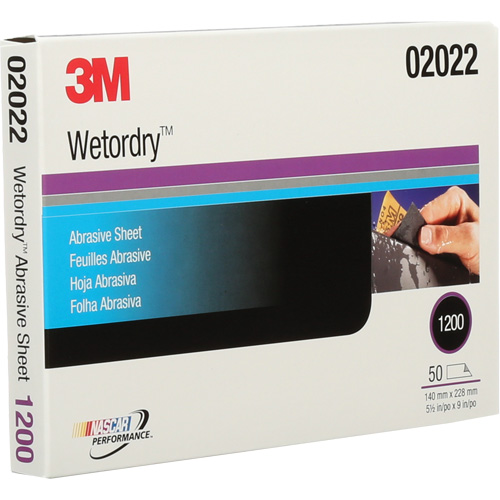 Feuille abrasive Wetordry 401Q, 5-1/2" x 9", Grain Fin, Carbure de silicium Brunswick Fyr & Safety
