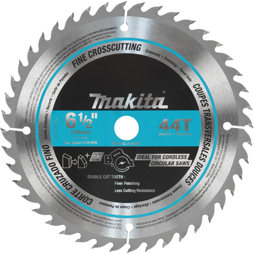 Circular Saw Blade, 6-1/2", 44 Teeth, Wood Use Brunswick Fyr & Safety