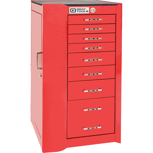 Pro+ Left Side Rider Tool Cabinet, 8 Drawers, 19" W x 19" D x 36-1/2" H, Red Brunswick Fyr & Safety