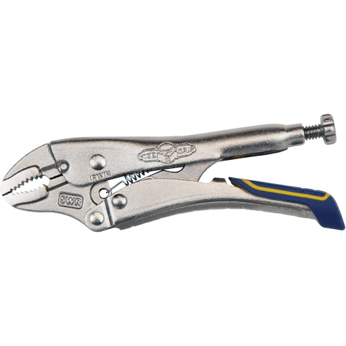 Fast Release Locking Pliers with Wire Cutter, 5" Length, Curved Jaw Brunswick Fyr & Safety