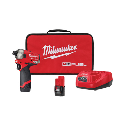 Ensemble de tournevis hexagonal hydraulique &agrave; percussion M12 Fuel Surge, 1/4", 450 lb-po Couple max., 12 V, Lithium-ion Brunswick Fyr & Safety