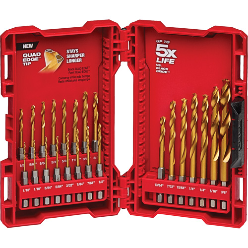 Shockwave Impact Duty Drill Bit Set, 23 Pieces, Titanium Brunswick Fyr & Safety