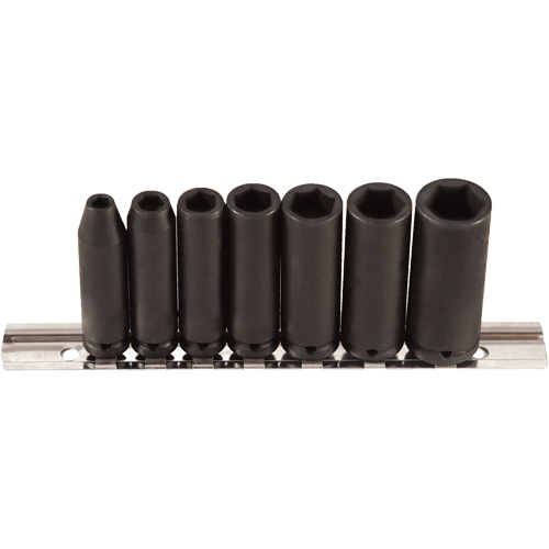 Jeu de douilles, 7 Mcx, Chocs, Prise de 1/4", Profond Brunswick Fyr & Safety