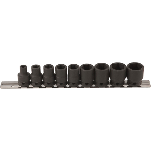 Thin Walled Socket Set, 9 Pcs, Impact, 3/8" Drive Size Brunswick Fyr & Safety