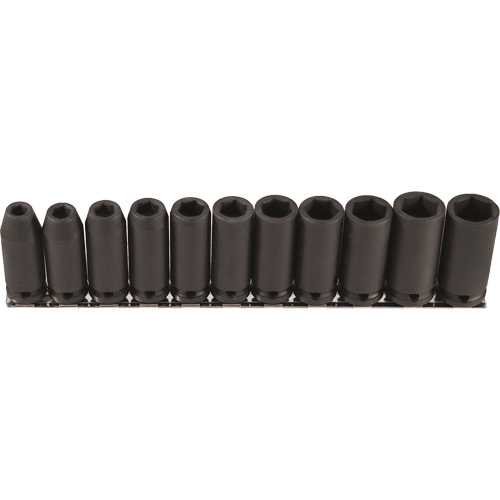 Long Socket Set, 11 Pcs, Impact, 3/8" Drive Size, Deep Brunswick Fyr & Safety