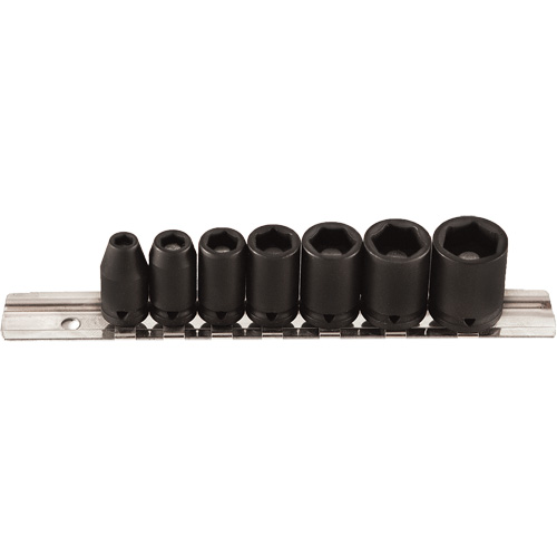 Jeu de douilles magn&eacute;tiques, 7 Mcx, Chocs, Prise de 1/4" Brunswick Fyr & Safety