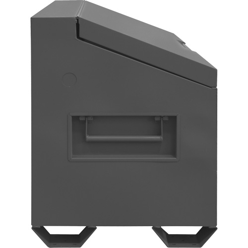 Boîte de rangement &agrave; couvercle inclin&eacute; pour le chantier, 60" x 30" x 39-3/8", Acier, Gris Brunswick Fyr & Safety