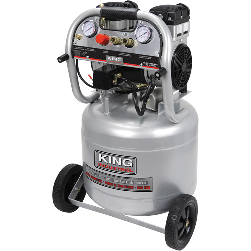 Ultra-Quiet Oil-Free Air Compressor, Electric, 10 Gal. (12 US Gal), 125 PSI, 120/1 V Brunswick Fyr & Safety