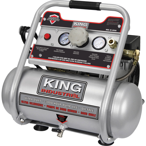 Oil-Free Air Compressor, Electric, 2 Gal. (2.4 US Gal), 125 PSI, 120/1 V Brunswick Fyr & Safety