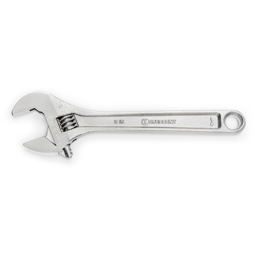 Adjustable Wrench - Bagged, 8" L, 1-1/8"/29 mm Max Width, Chrome Brunswick Fyr & Safety