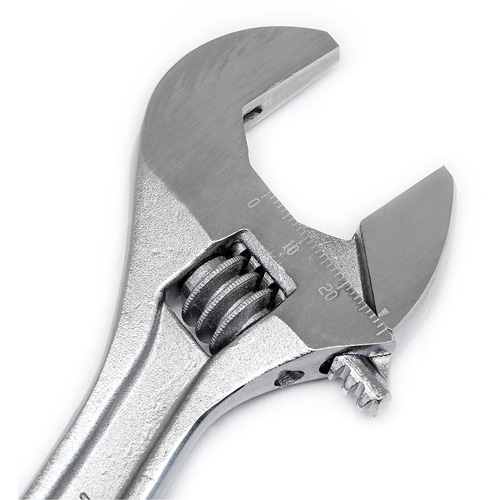 Adjustable Wrench - Bagged, 8" L, 1-1/8"/29 mm Max Width, Chrome Brunswick Fyr & Safety