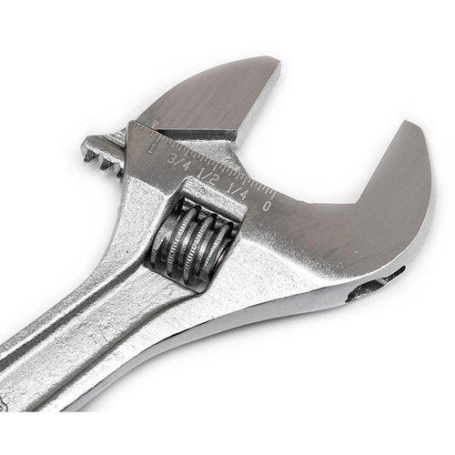 Adjustable Wrench - Bagged, 8" L, 1-1/8"/29 mm Max Width, Chrome Brunswick Fyr & Safety