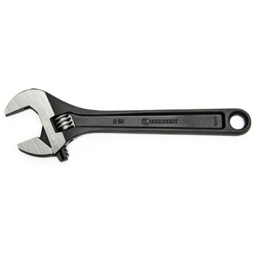 Adjustable Wrench, 8" L, 1-1/8" Max Width, Black Oxide Brunswick Fyr & Safety