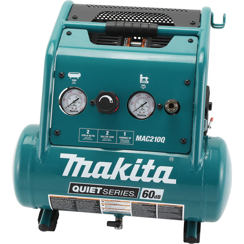 Quiet Series Air Compressor, Electric, 2 Gal (2.4 US Gal), 135 PSI, 120/1 V Brunswick Fyr & Safety