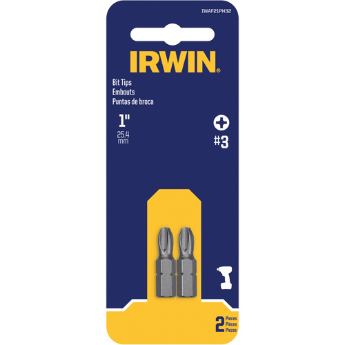 Embouts de tournevis &agrave; ins&eacute;rer, Phillips, #3, Prise 1/4" Brunswick Fyr & Safety