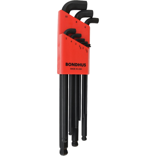 Stubby Ball End Hex Key Set, 9 Pcs., Metric Brunswick Fyr & Safety