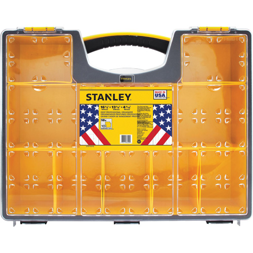 Organisateur profond pour professionnel, 17-1/2" la x 4-1/2" p x 14" h, Noir/Jaune Brunswick Fyr & Safety
