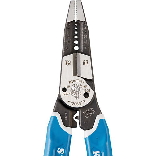 Outil polyvalent Klein-Kurve pour d&eacute;nuder, couper et sertir les fils, 8-1/4" lo, 8 - 20 AWG Brunswick Fyr & Safety