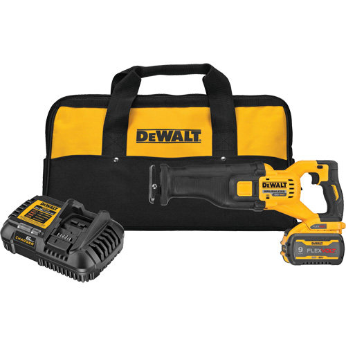 FlexVolt&reg; Max Brushless Reciprocating Saw Kit, 60 V, Lithium-Ion Battery, 0-3000 SPM Brunswick Fyr & Safety