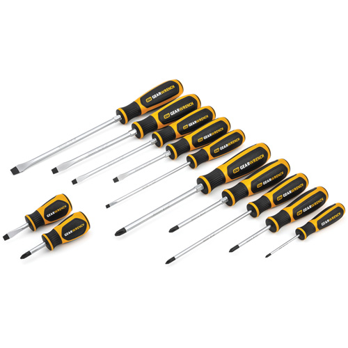 Phillips&reg;/Slotted Dual Material Screwdriver Set, 12 Pcs. Brunswick Fyr & Safety
