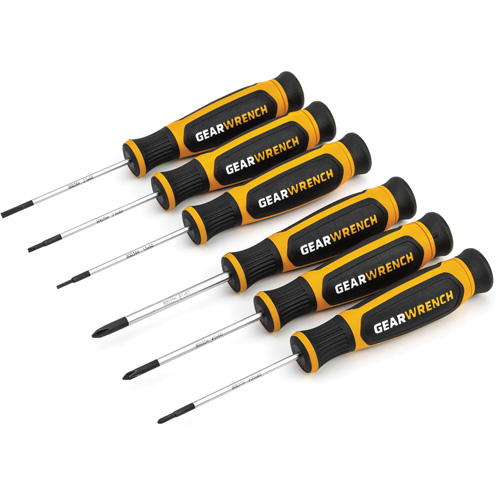 Mini Phillips&reg;/Slotted Dual Material Screwdriver Set, 6 Pcs. Brunswick Fyr & Safety