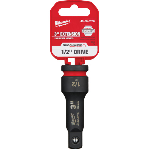 Shockwave Impact Duty Socket Extension, Impact, 1/2" Drive, 3" L Brunswick Fyr & Safety