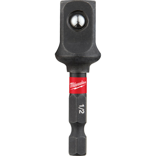 Shockwave Impact Socket Adapter, 1/4" Drive Size, 1/2" Male Size, Ball, 2" L Brunswick Fyr & Safety