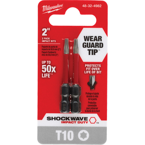 Shockwave Impact Duty Screwdriver Bit, Torx, T-10, 1/4" Drive Brunswick Fyr & Safety